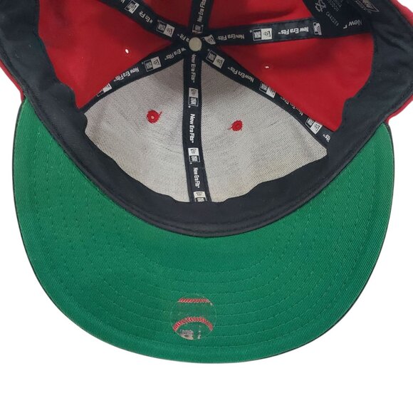 New Era Cincinnati Reds 9Fifty Embroidered Snapback Hat Red Black Cap MLB - Picture 7 of 10